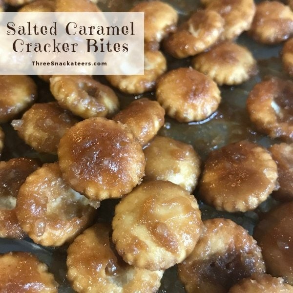 Salted Caramel Toffee Cracker Bites - Square
