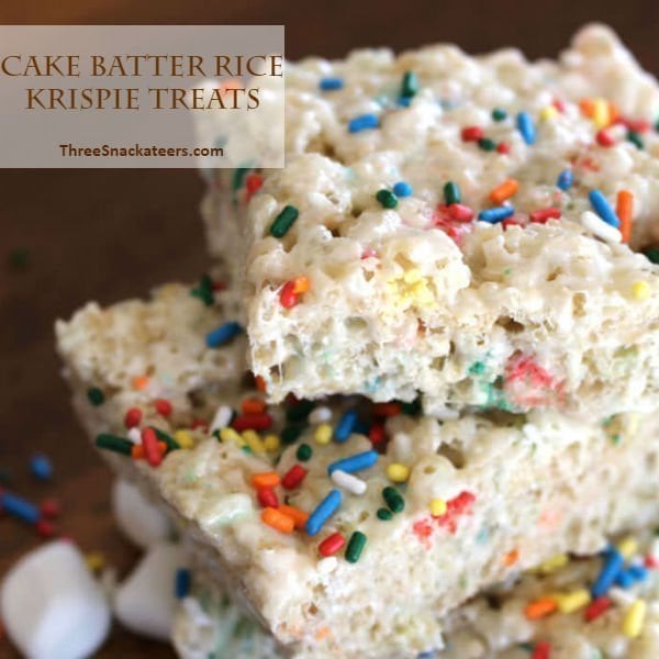 Cake Batter Rice Krispies Square Image