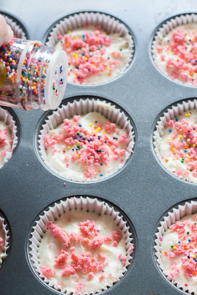 No Bake Circus Animal Cookie Cheesecake Cups - Process