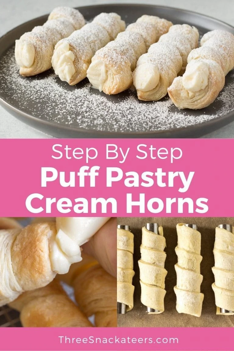 Easy Puff Pastry Cream Horns (Lady Locks) Recipe The Three Snackateers