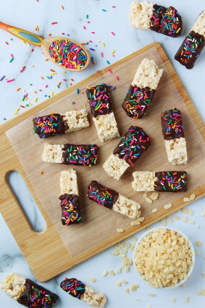 The Best Chocolate Dipped Rice Krispie Treats The Three Snackateers