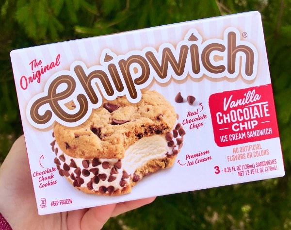 Original Chipwich Vanilla Chocolate Chip Ice Cream Sandwich