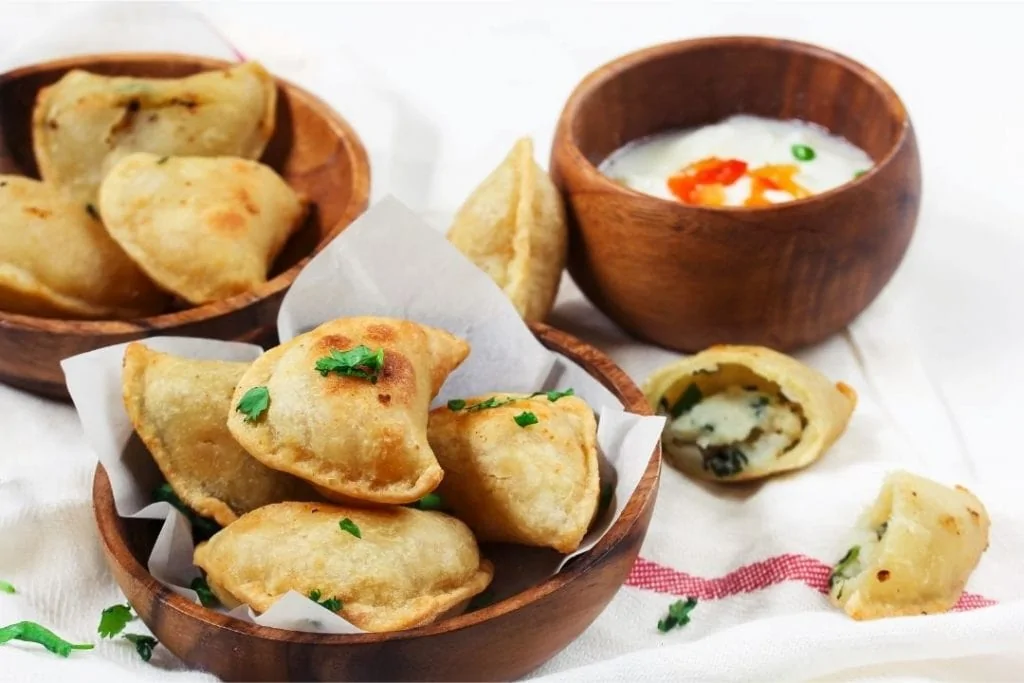 Pierogies with ranch or sour cream