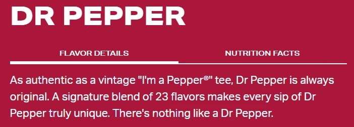 Dr Pepper Description